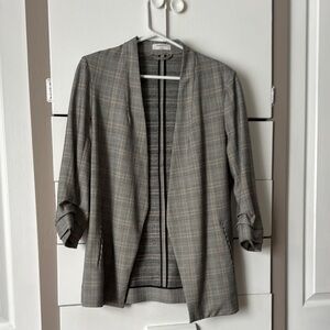 Gray Plaid Women's Jacket
